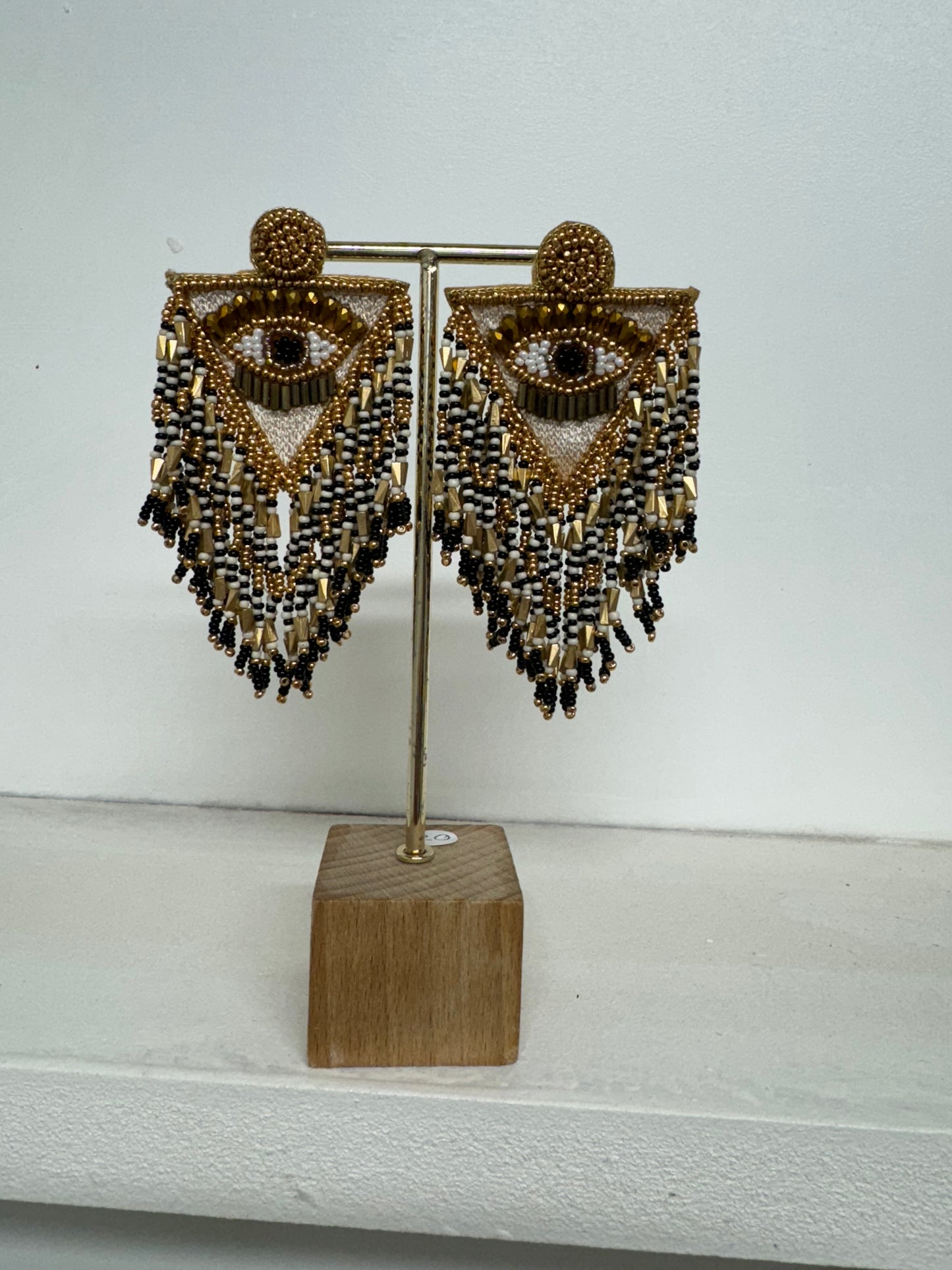 Lucky Eye Tassle Earrings