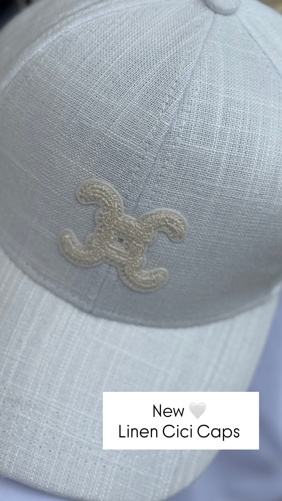 Cici Linen Baseball Caps