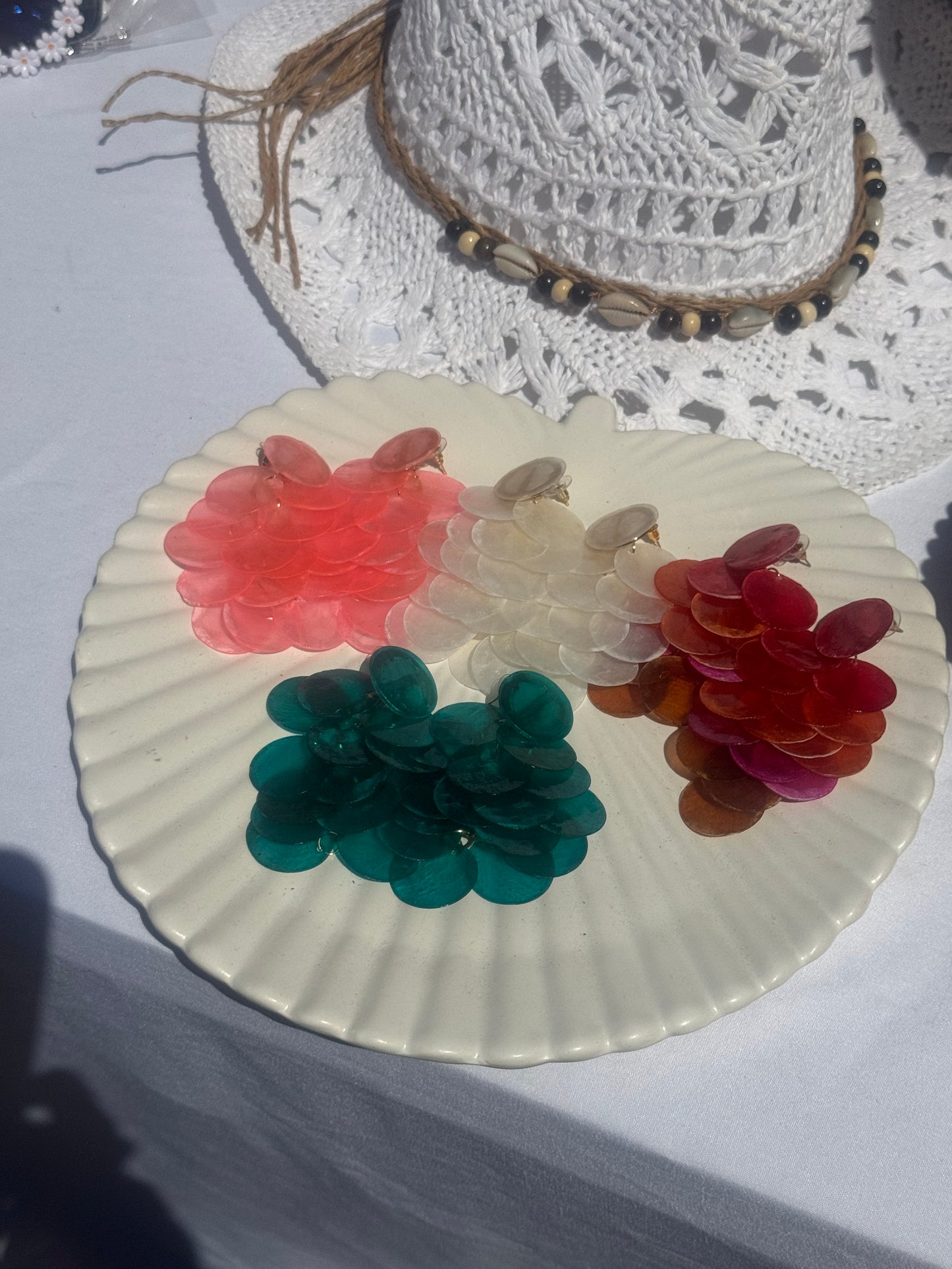Mermaids Tail Drop Earrings In Various Colours