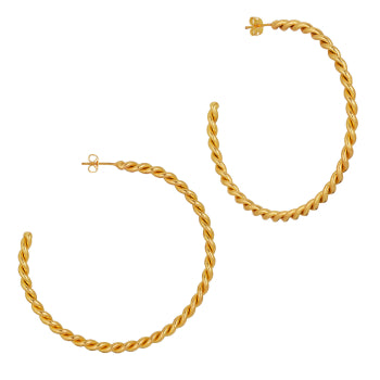Luxe XXL Twisted Hoop Earrings - Vienna Collection