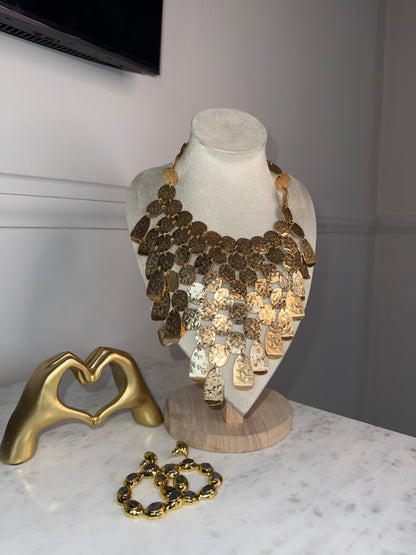 Chain Reaction Gold Necklace