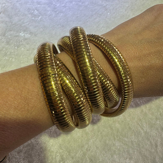 Luxe Gold Twisted Bracelets Available Single, Double or Triple Layered