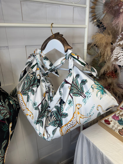 Palm Fish Handle Silk Scarf Bag