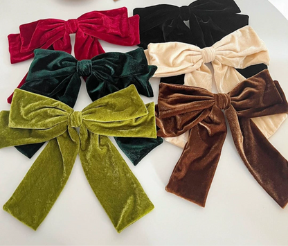 Oversized Velvet Hair Bows