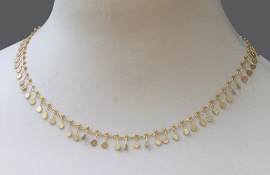Fine Bronze Circle Disc Collar