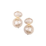 Cotton Pearl Large Stud Clip On Earrings