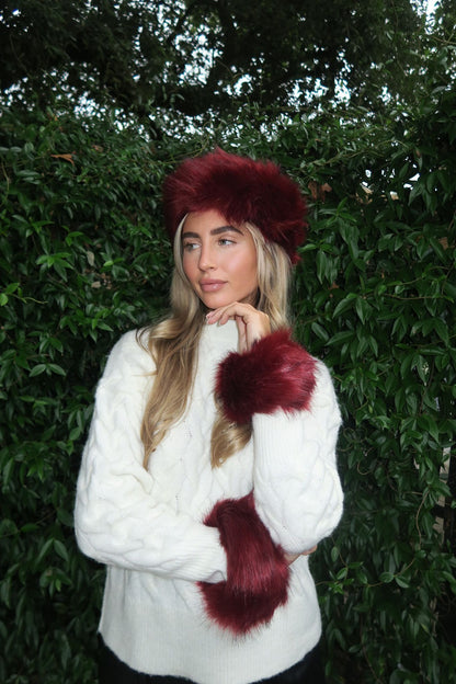 Russian Fur Headband & Fur Cuff Sets in 12 Colours