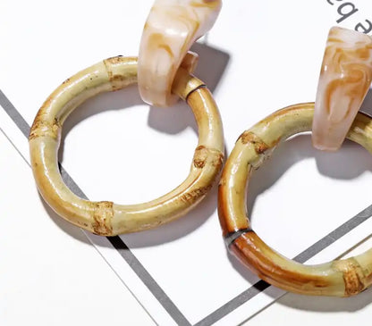 Bamboo Hoop Earrings