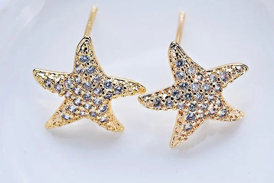 Encrusted Sammi Starfish Stud Earrings