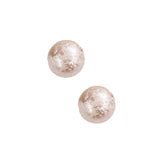 Cotton Pearl Large Stud Clip On Earrings
