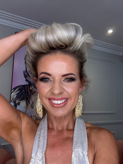 Show Stopper Drape Statement Earrings in Gold