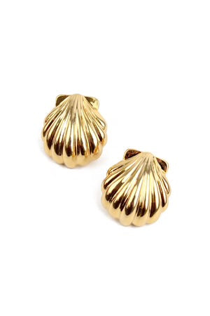 Statement Shell Gold Earrings