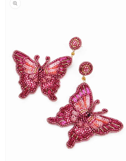 GIVE ME BUTTERFLIES EARRINGS IN PINK