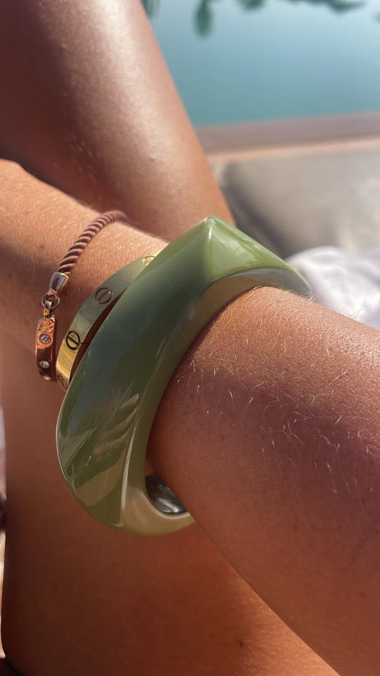 Resin Bangle Available in Matcha, Espresso & Orange