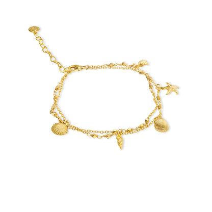 Ashiana Athens Luxe Gold Coin Charm Anklet