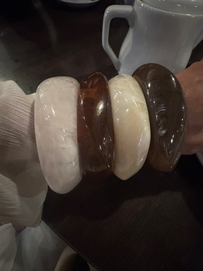 Chunky Resin Bangles (in 4 Colourways)