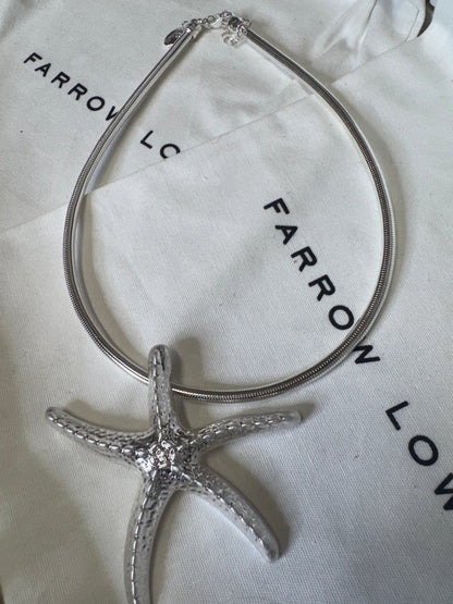 SILVER STARFISH NECKLACE
