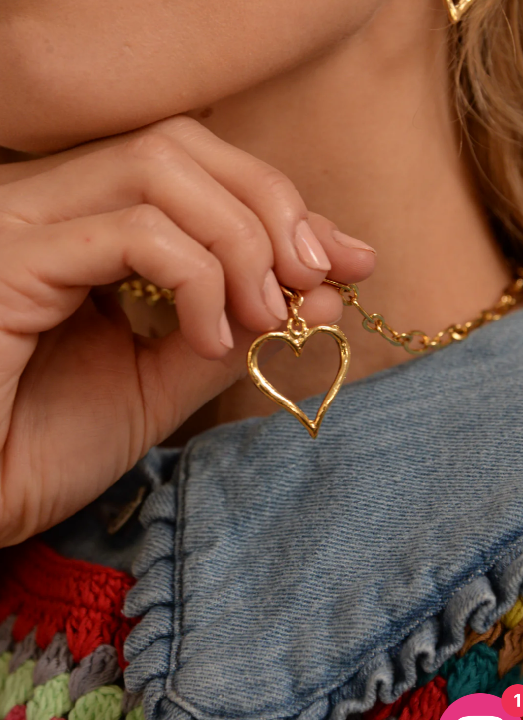 Kiki Gold Heart Necklace