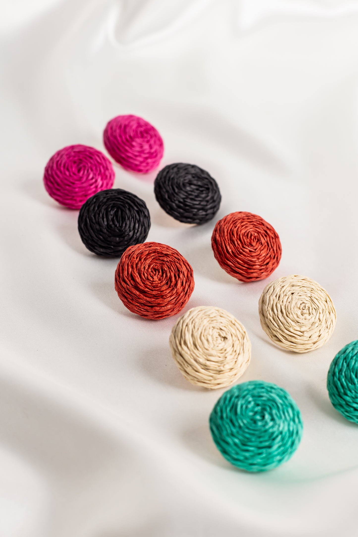 Raffia Oversized Stud Earrings