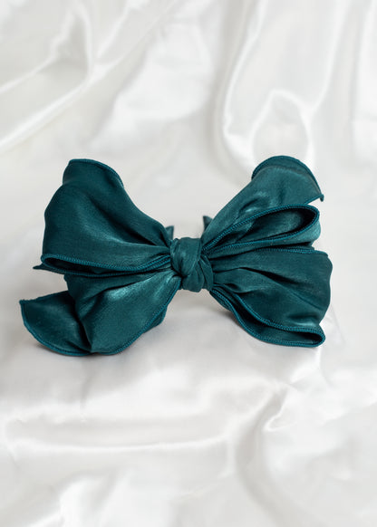 Beau Wired Headband in Emerald, Red & Burgundy