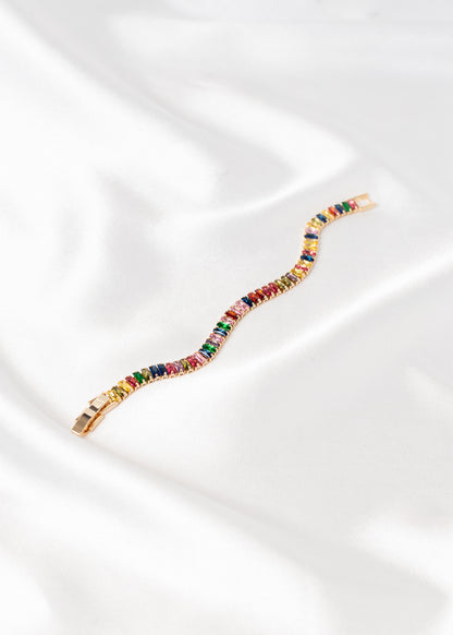 Baguette Style Necklace & Earring Sets in Silver, Gold & Rainbow 🌈