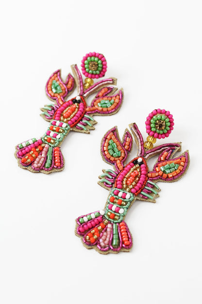 Rainbow Lobster Earrings