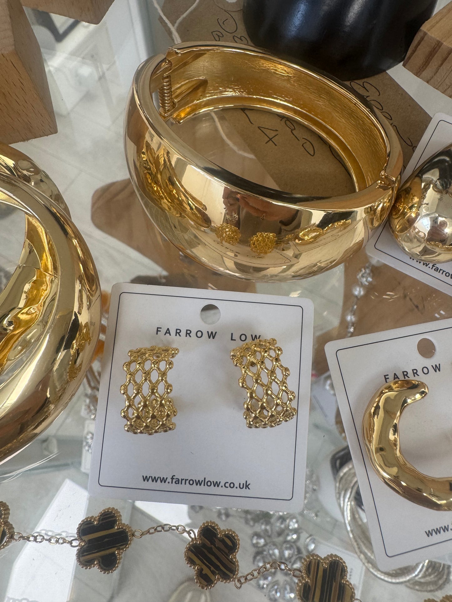 Golden Mesh Hoop Earrings