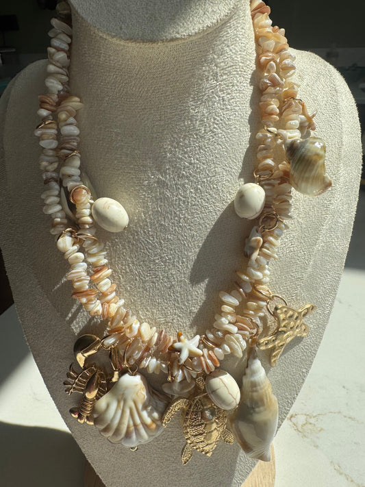 Sea Charm Layered Neckace