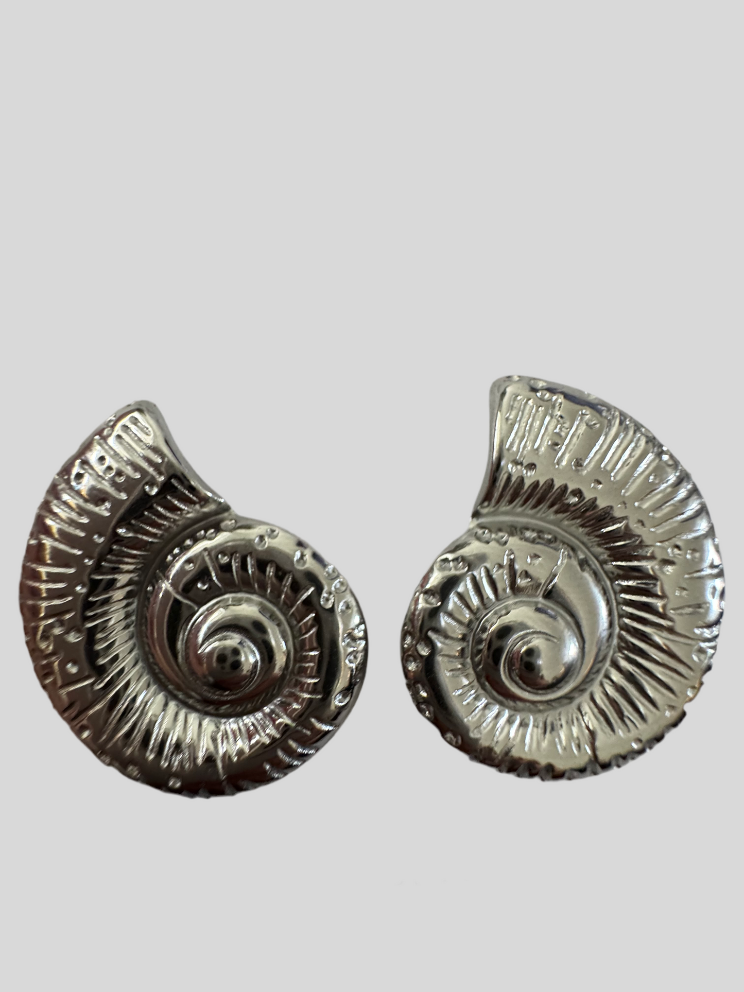 Mini Siren Shell Earrings In Gold & Silver