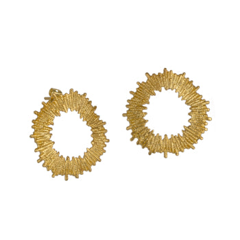 Sunburst Hoop Earrings - Vienna Gold Collection