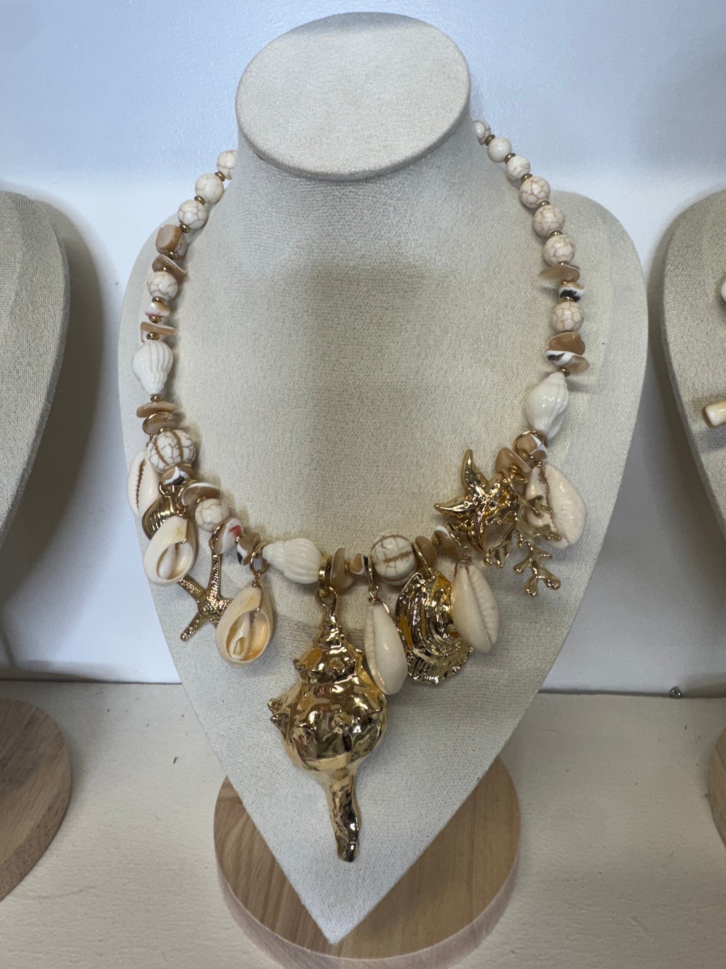 Cone Shell Strand Layered Necklace
