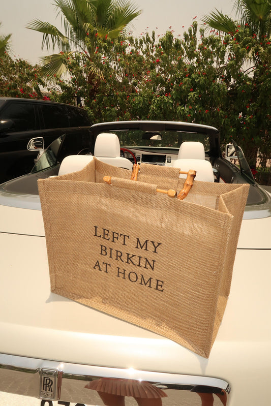 Birkin Lovers - Canvas Tote Bag with Bamboo Handles