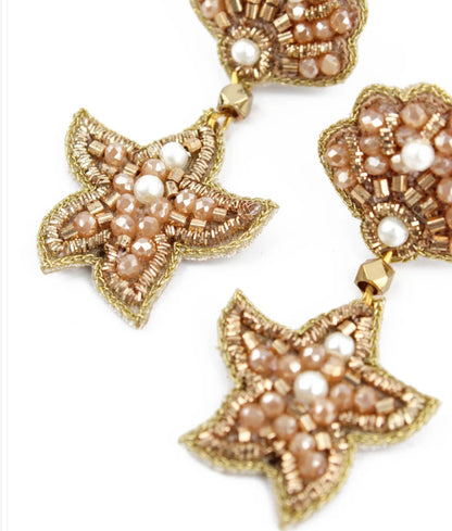 Gold Shell Shimmer Earrings