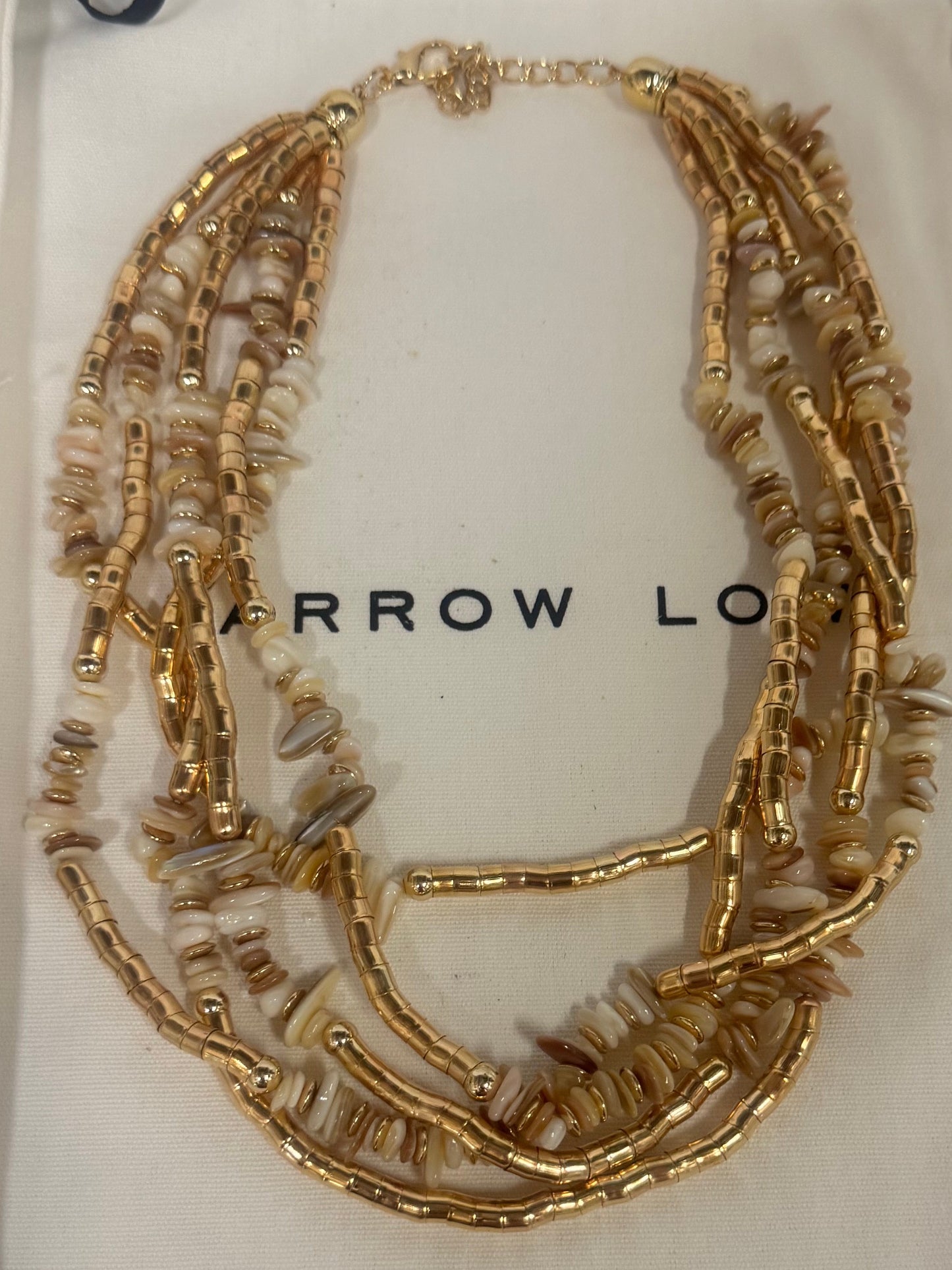Metallic Coral Wave Necklace