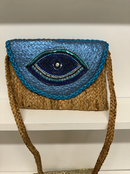 Lucky Eye Raffia Bags