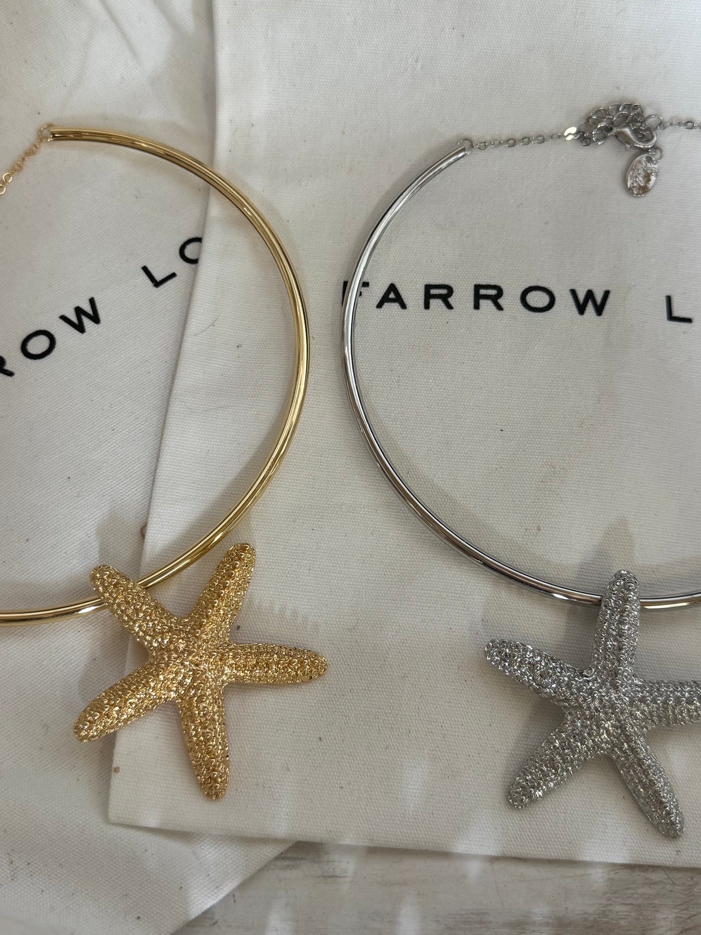 STARFISH CHOKERS IN GOLD & SILVER