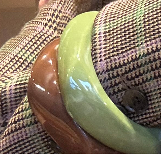 Resin Bangle Available in Matcha, Espresso & Orange