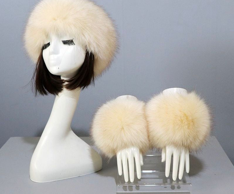 Russian Fur Headband & Fur Cuff Sets in 12 Colours