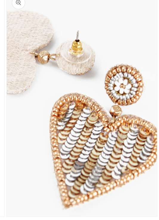 Silver & Gold Striped Earrings
