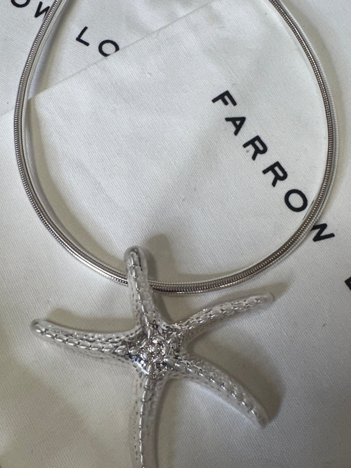 SILVER STARFISH NECKLACE