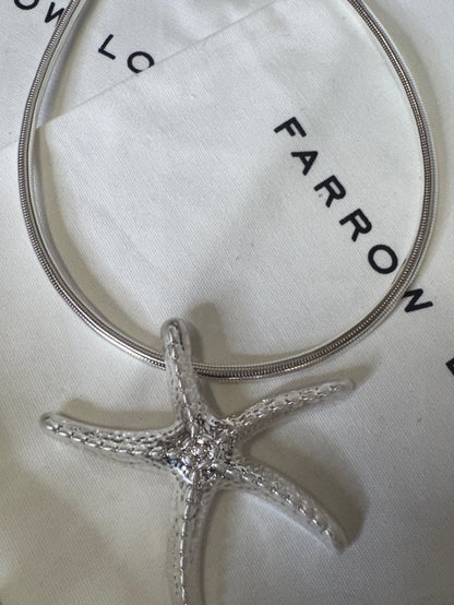SILVER STARFISH NECKLACE