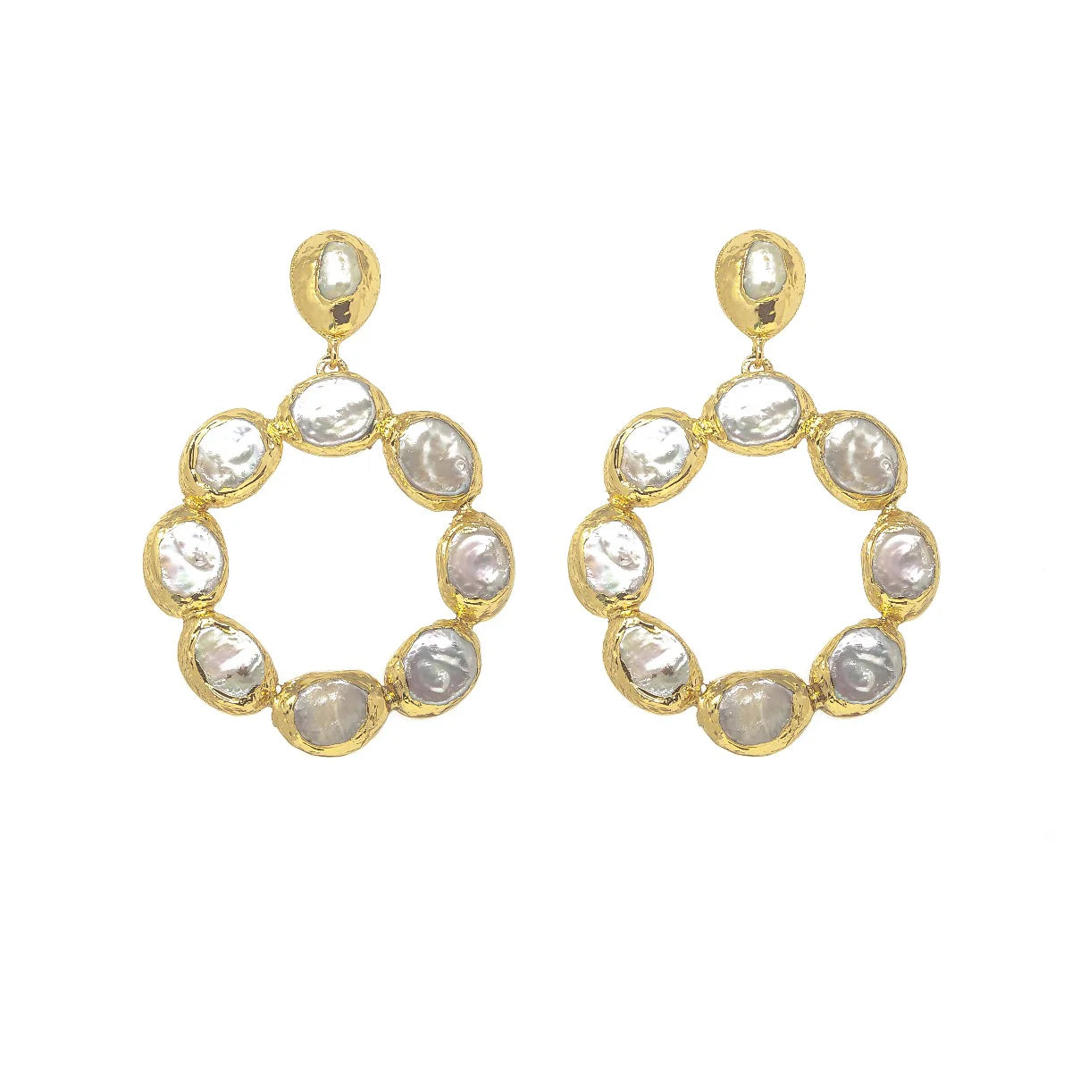 Asiana Wanda Pearl & Gold Earrings