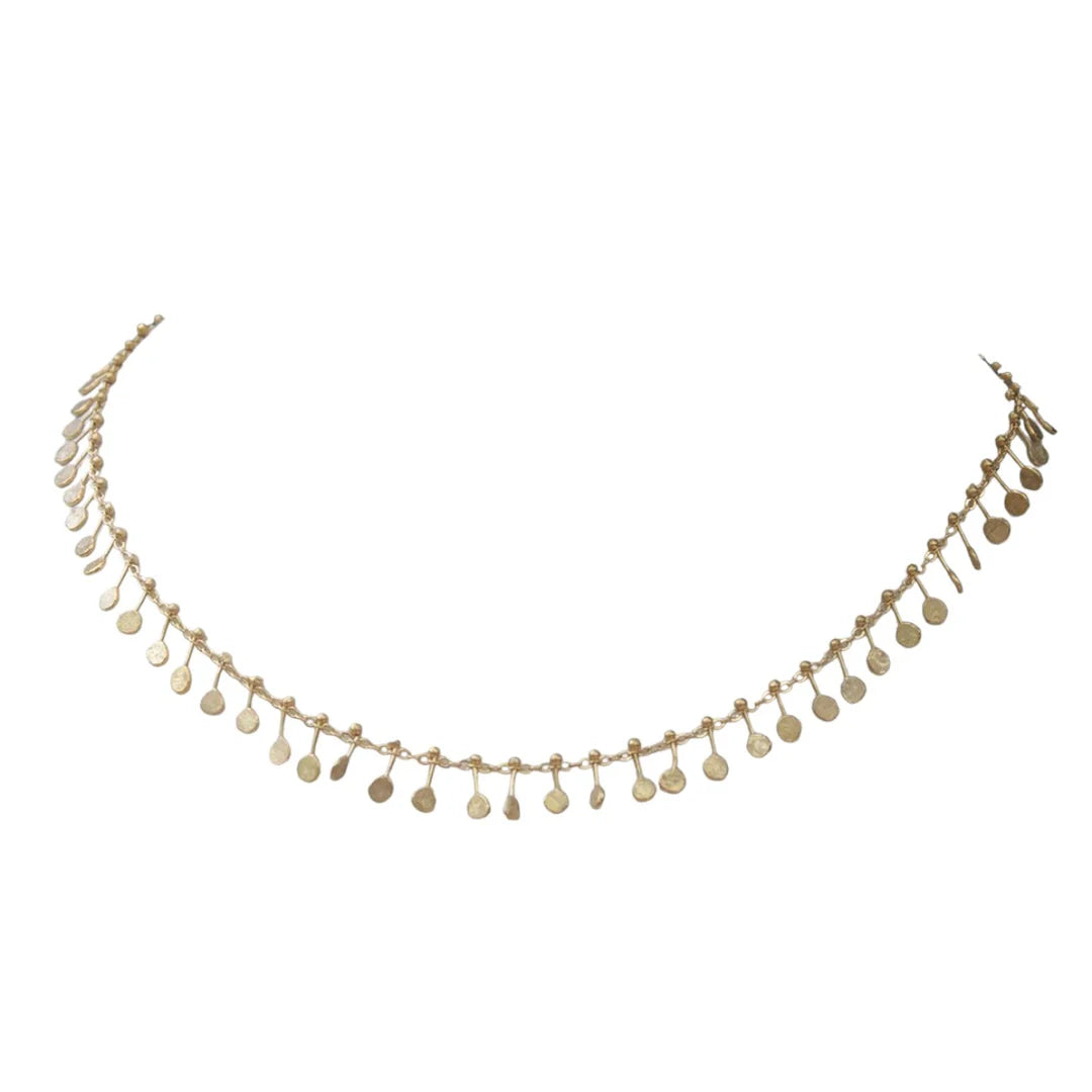Fine Bronze Circle Disc Collar