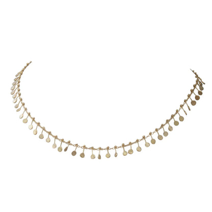 Fine Bronze Circle Disc Collar