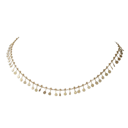 Fine Bronze Circle Disc Collar
