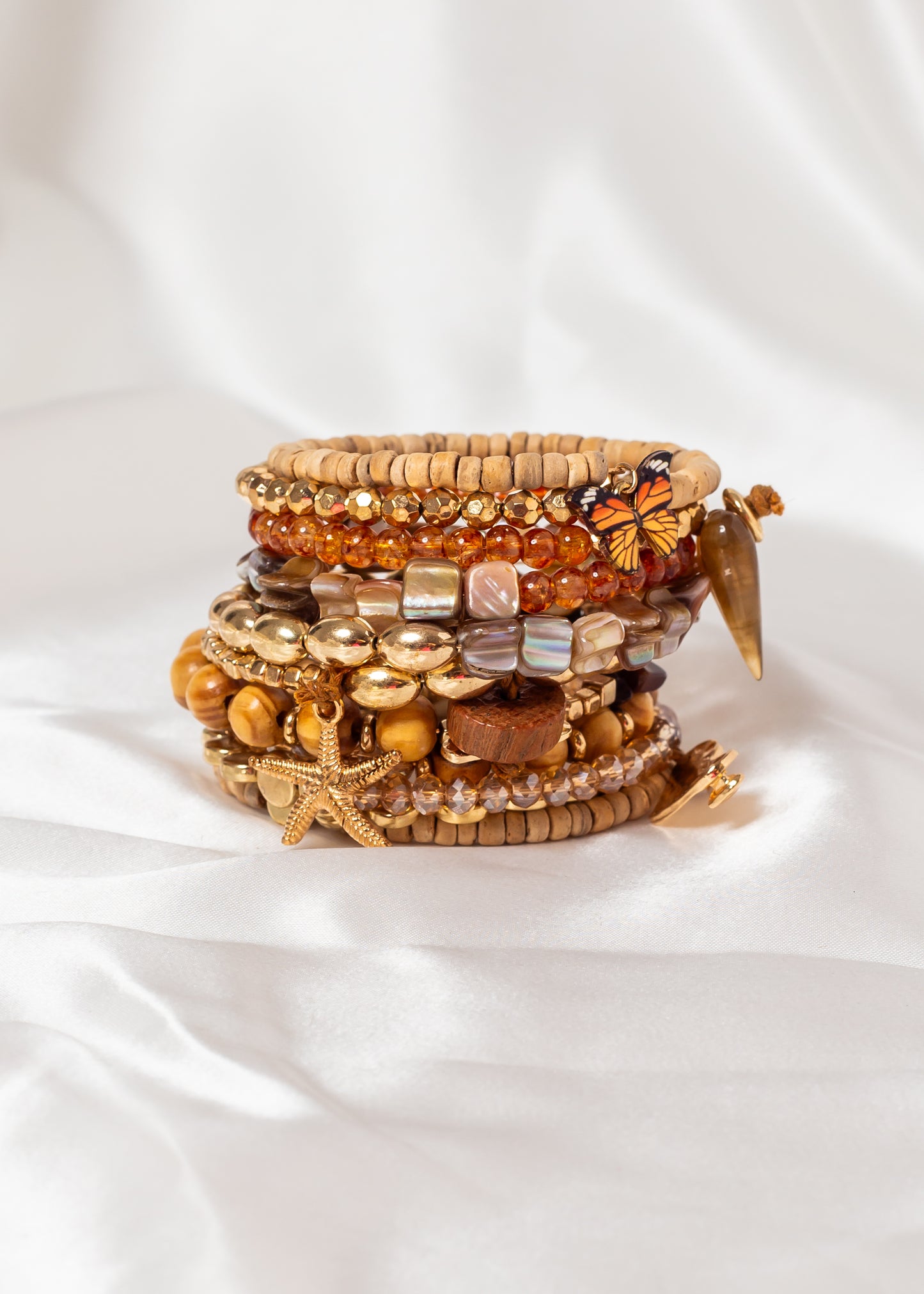 Slinky Shell Cuff Bracelet