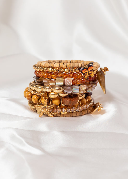 Slinky Shell Cuff Bracelet