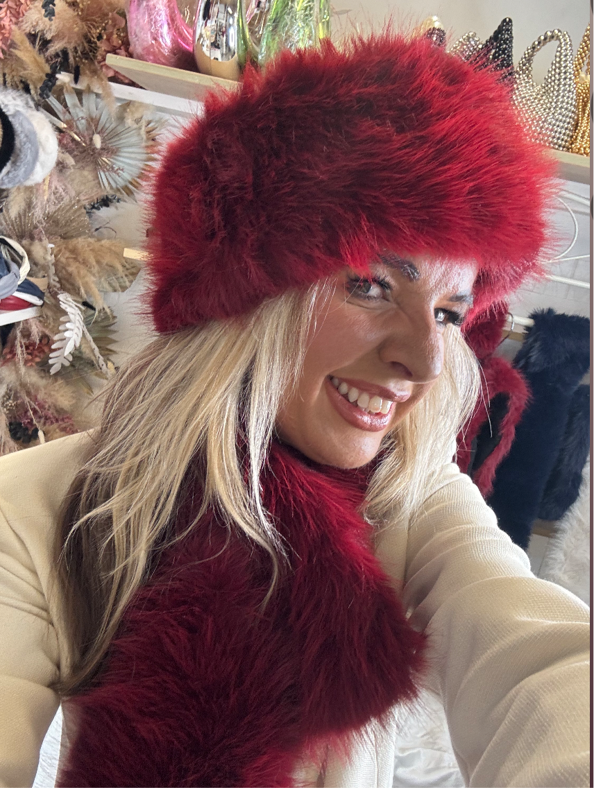 Russian Fur Headband & Scarf Sets