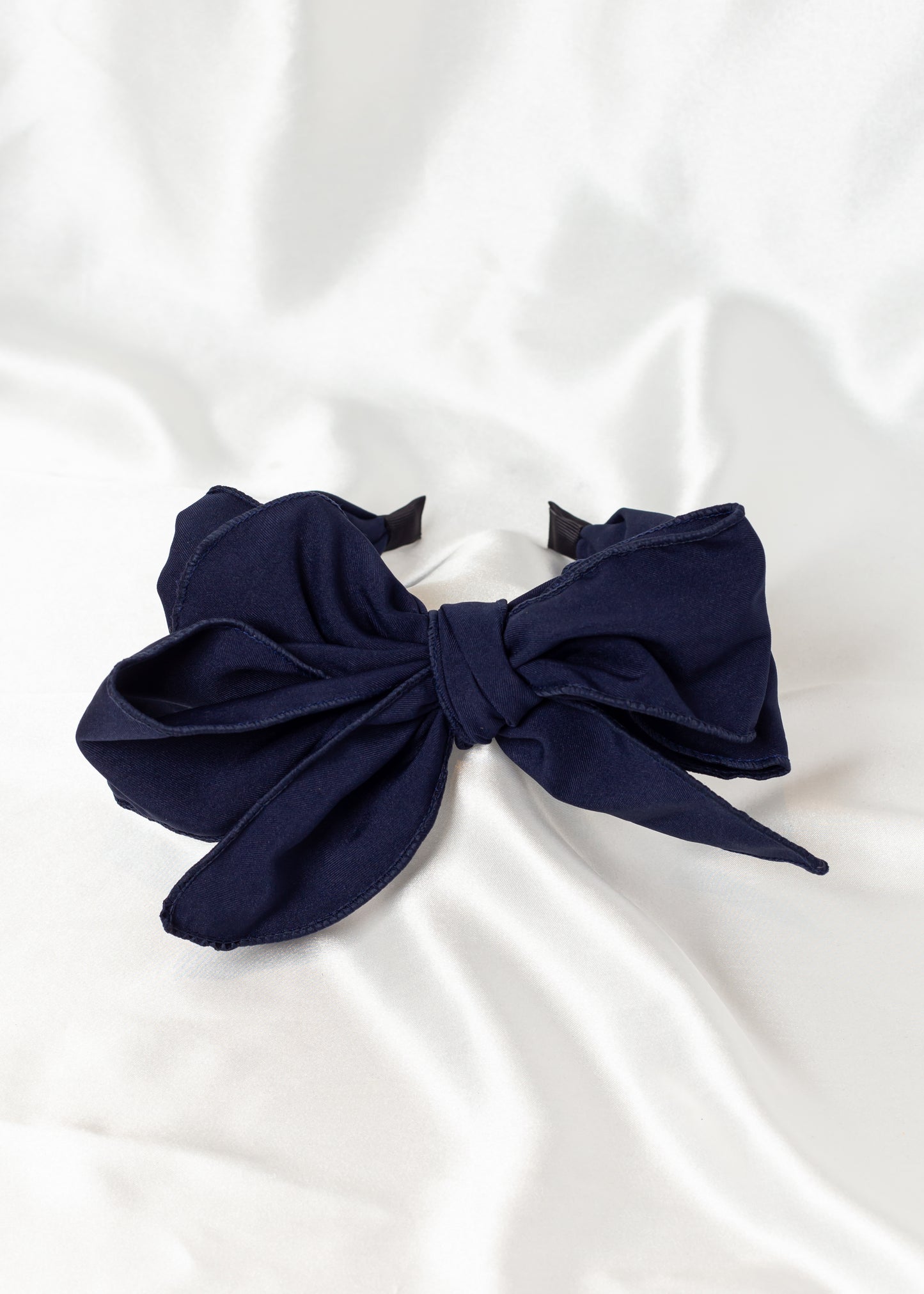 Beau Wired Headband in Navy Blue