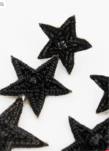 Triple Star Beaded Drop Earrings In 3 Colours